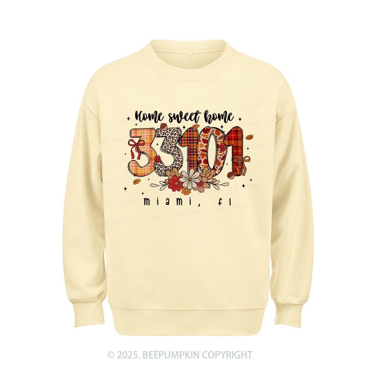 Personalized Fall Zip Code Doodle Sweatshirt Beepumpkin