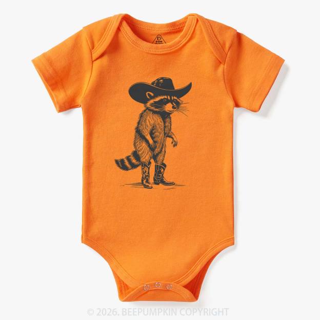 Funny Western Raccoon Cowboy Bodysuit