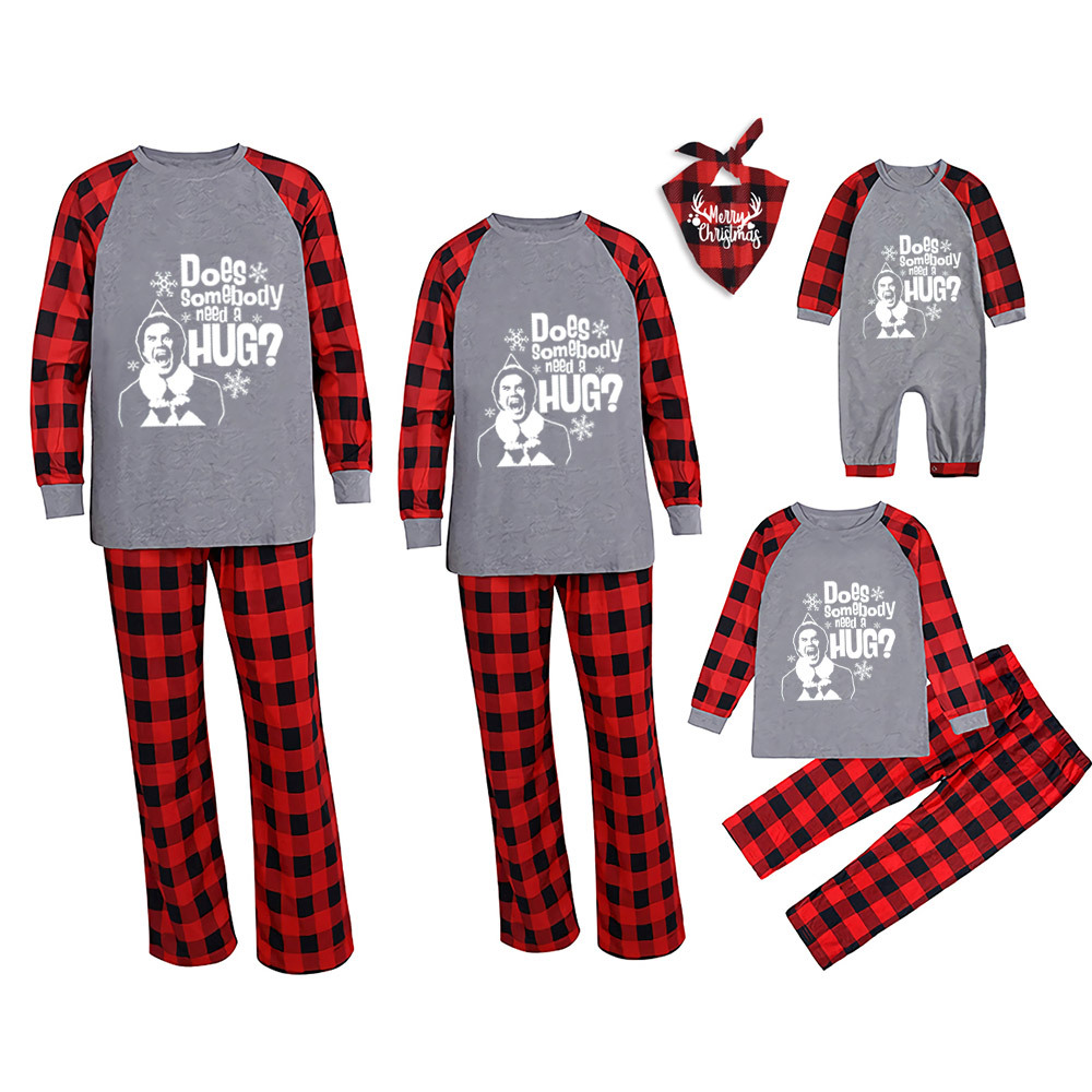 Does Somebody Need A Hug Christmas Family Pajamas