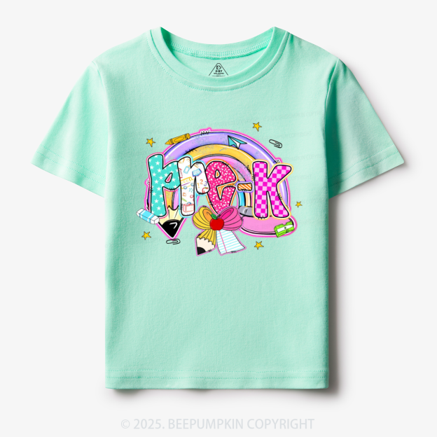 Personalized Rainbow Learning Days Toddler&Kid's Tees Beepumpkin
