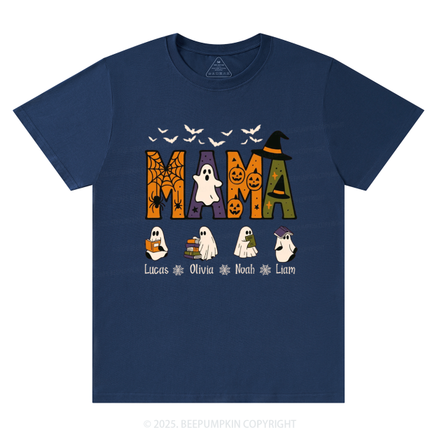 Personalized Mimi And Little Ghost Halloween T-Shirts Beepumpkin