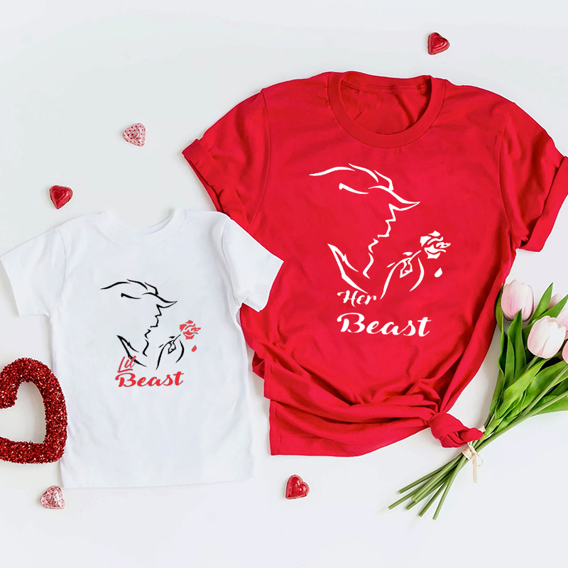 Beauty And Beast Valentine Family Matching Shirts