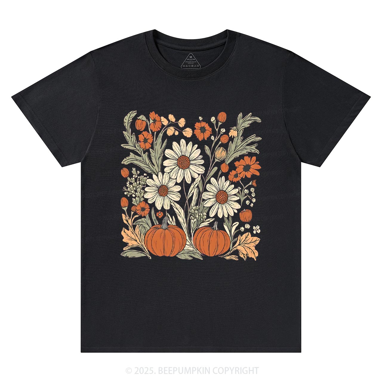 Boho Fall Floral T-Shirts Beepumpkin