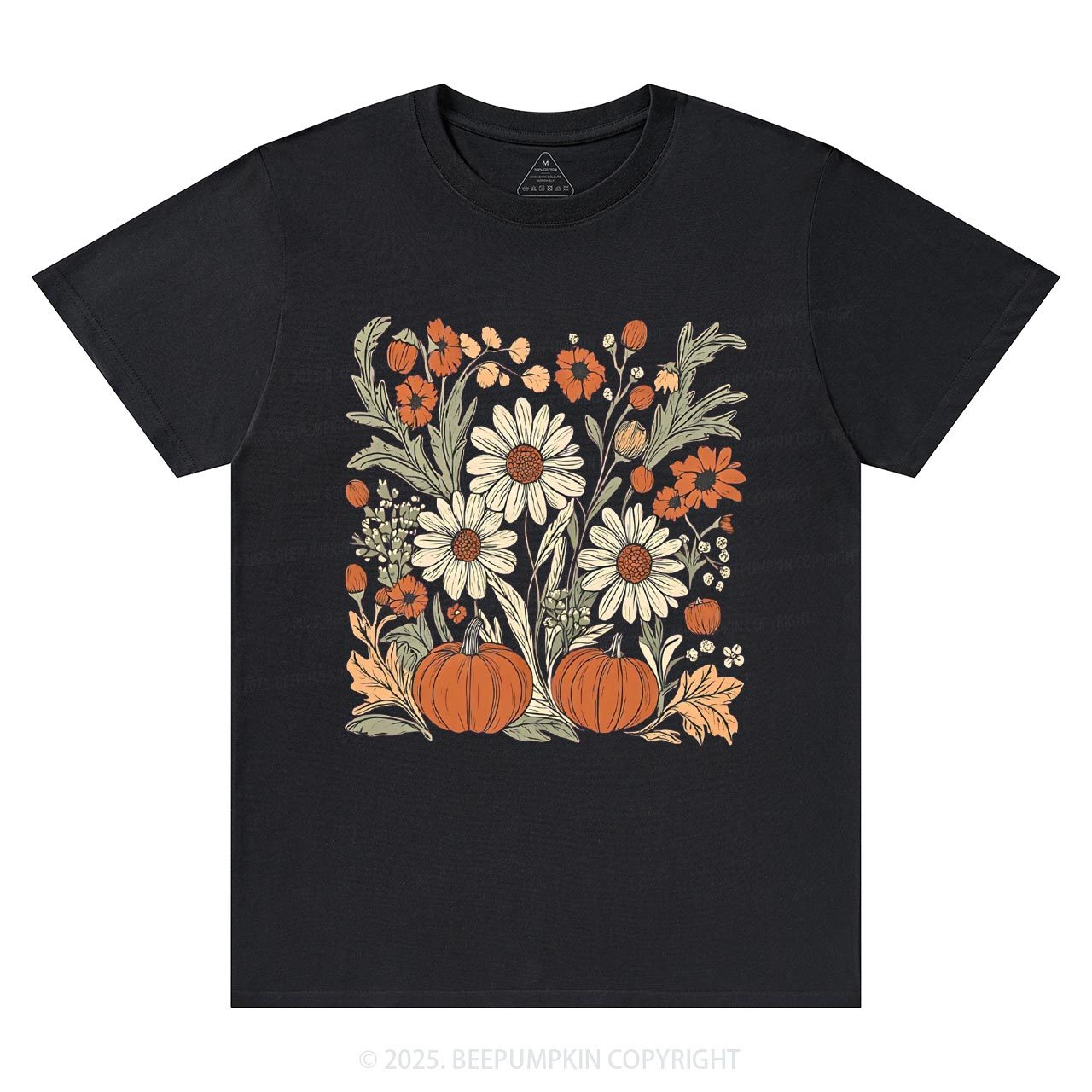 Boho Fall Floral T-Shirts Beepumpkin