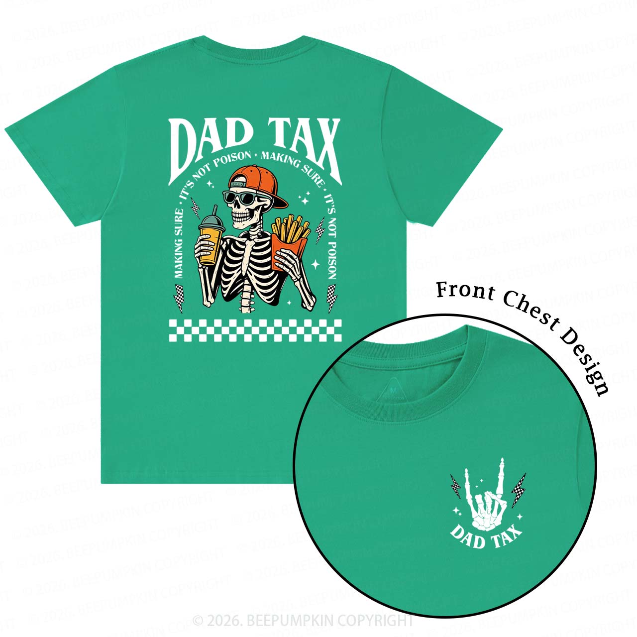 Funny Dad Tax Skeleton T-Shirts
