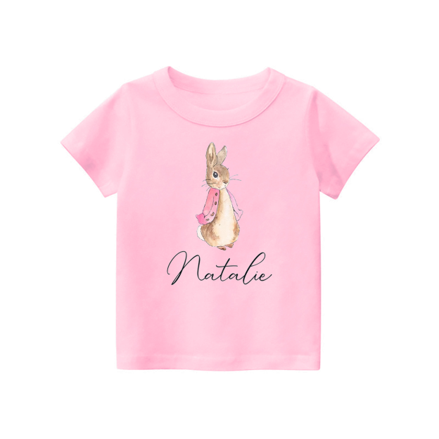 Personalized Easter Cute Peter Rabbit Kids Shirt