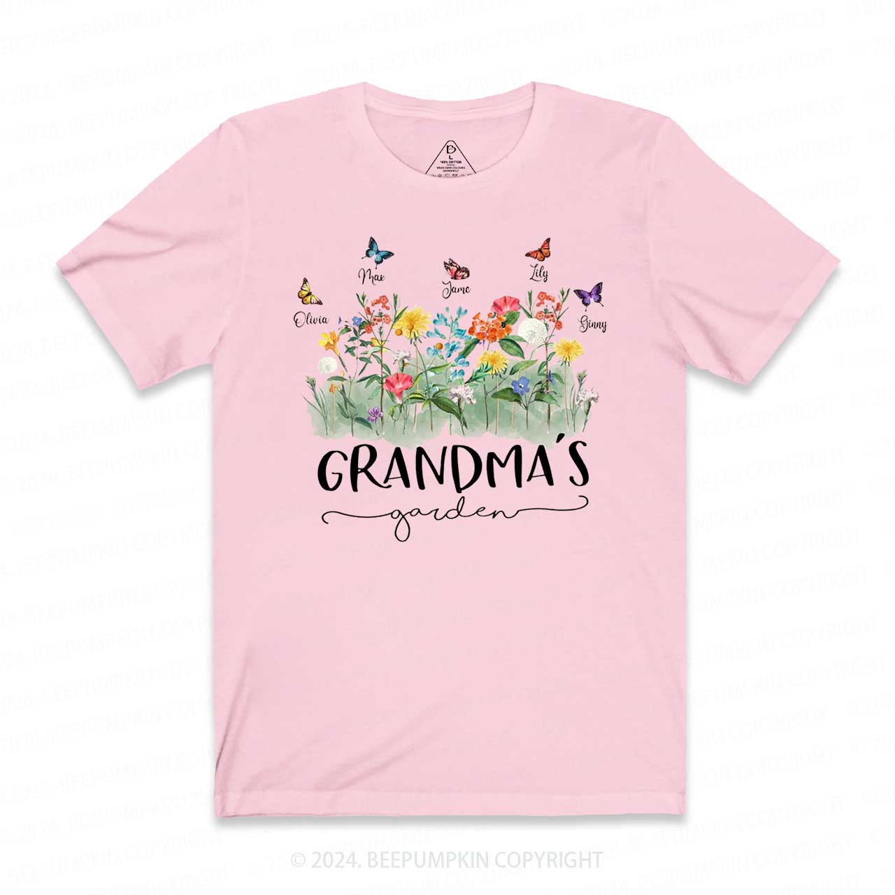 Personalized Birth Flowers Shirt With Kids Names T-Shirts