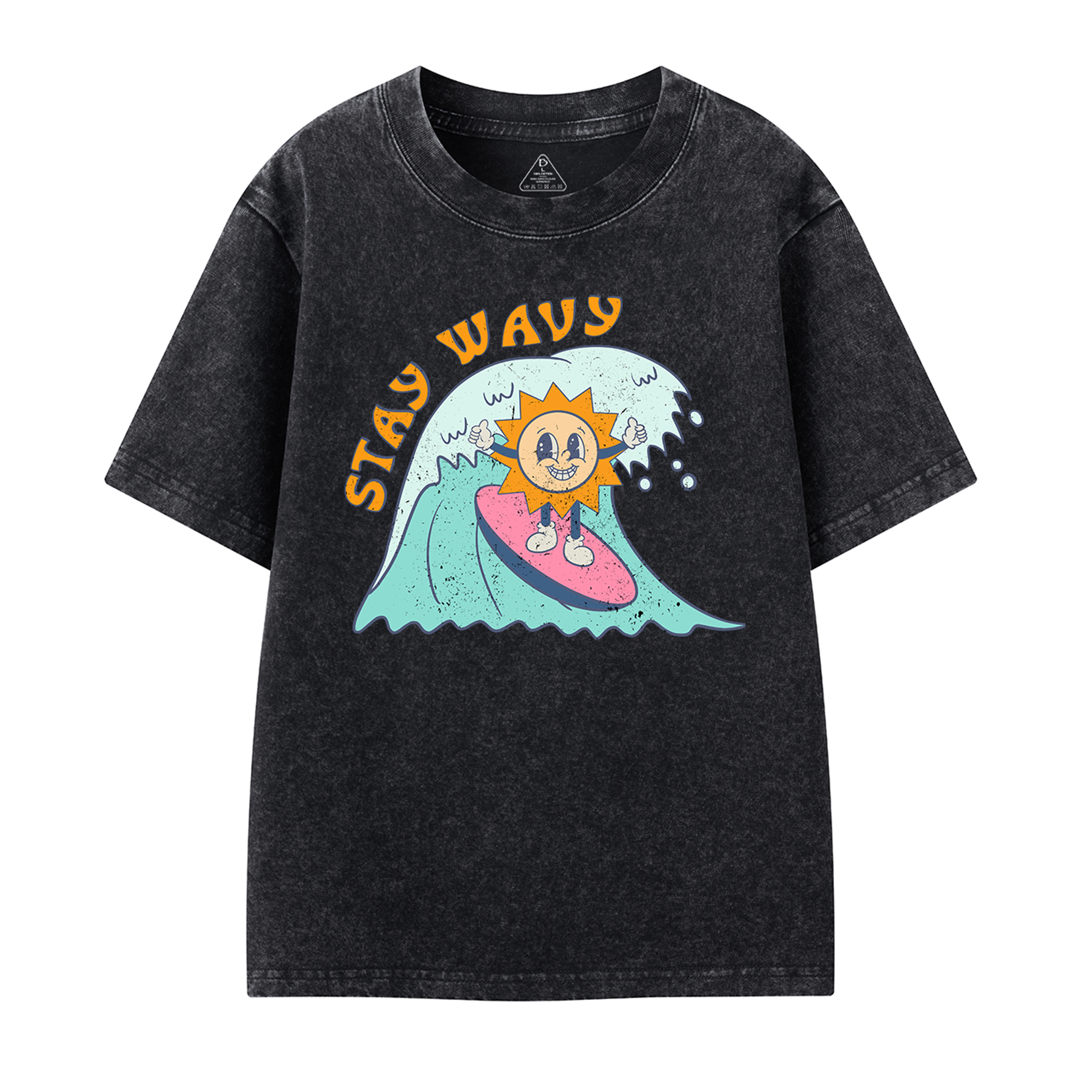 Stay Wavy Toddler&Kids Washed Tees         
