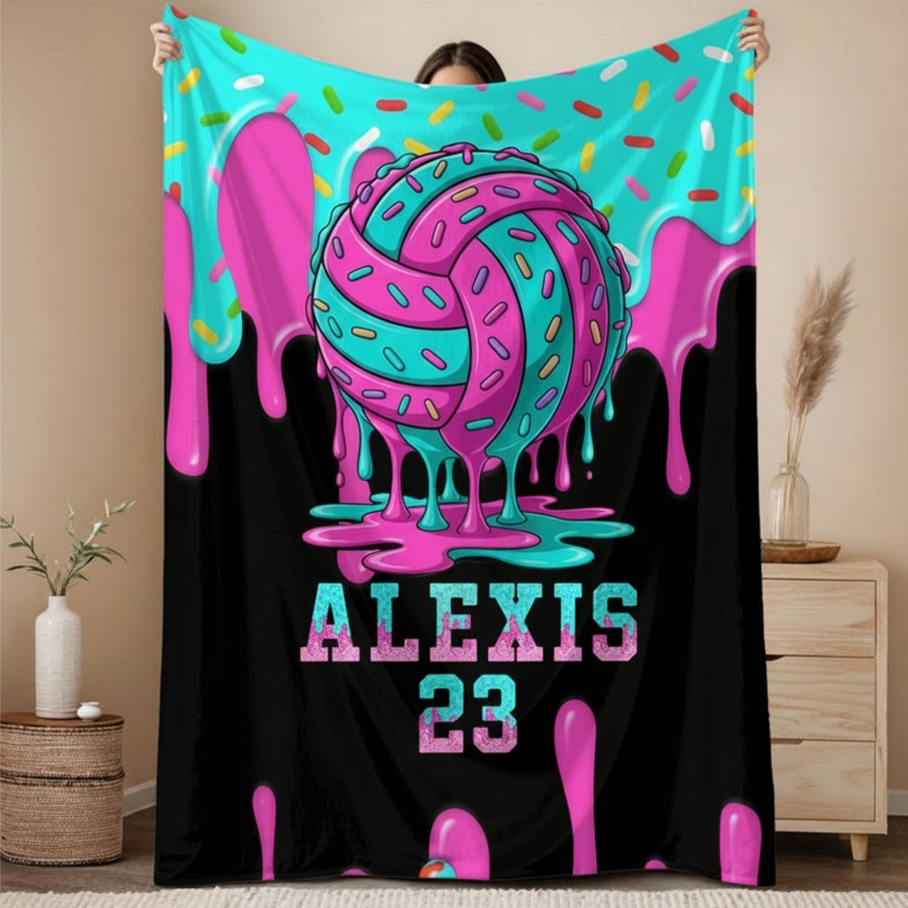 Personalized Baseball Drip Blanket