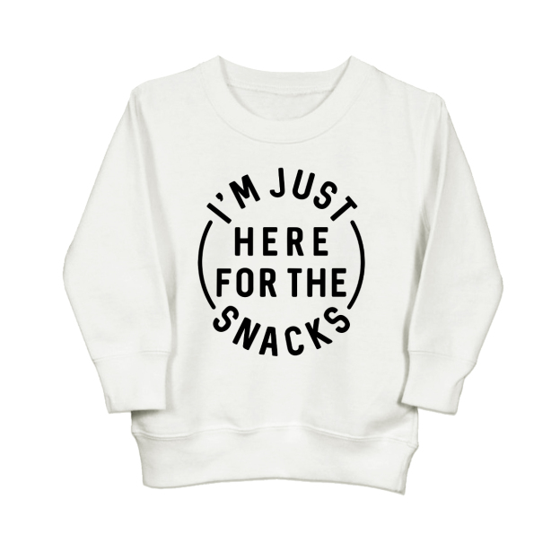 I'm Just Here For The Snacks Sweatshirt For Kids