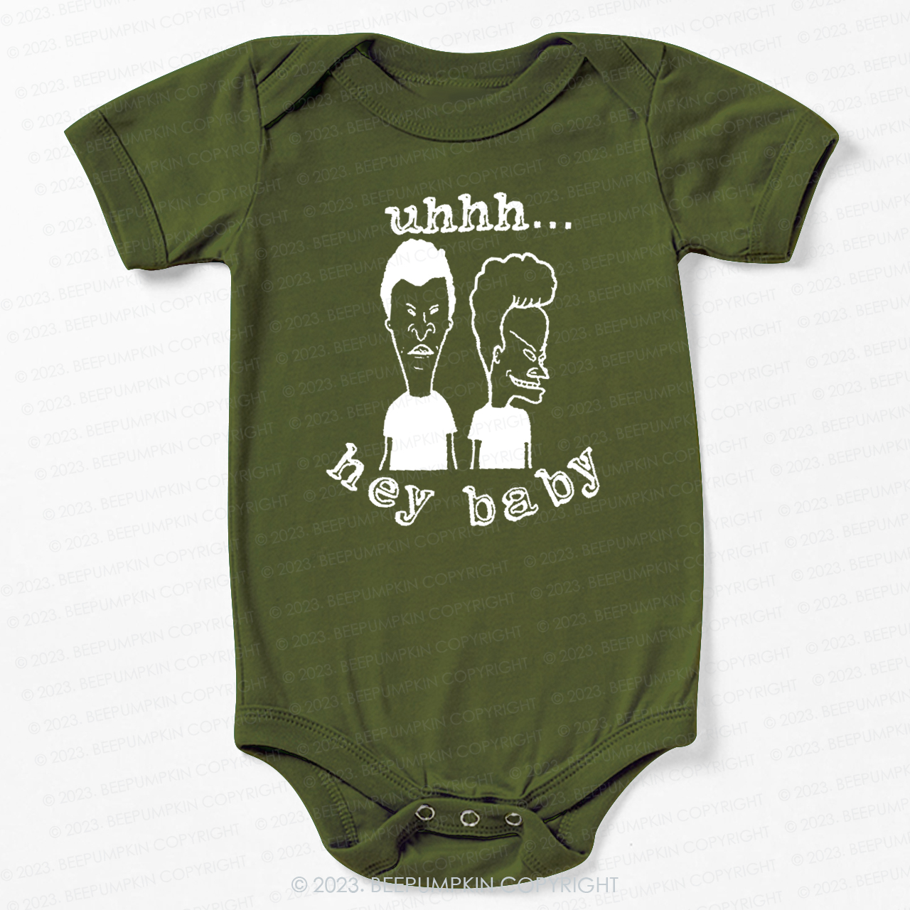 Hey Baby Beavis Butthead Funny 90s Graphic Bodysuit For Baby