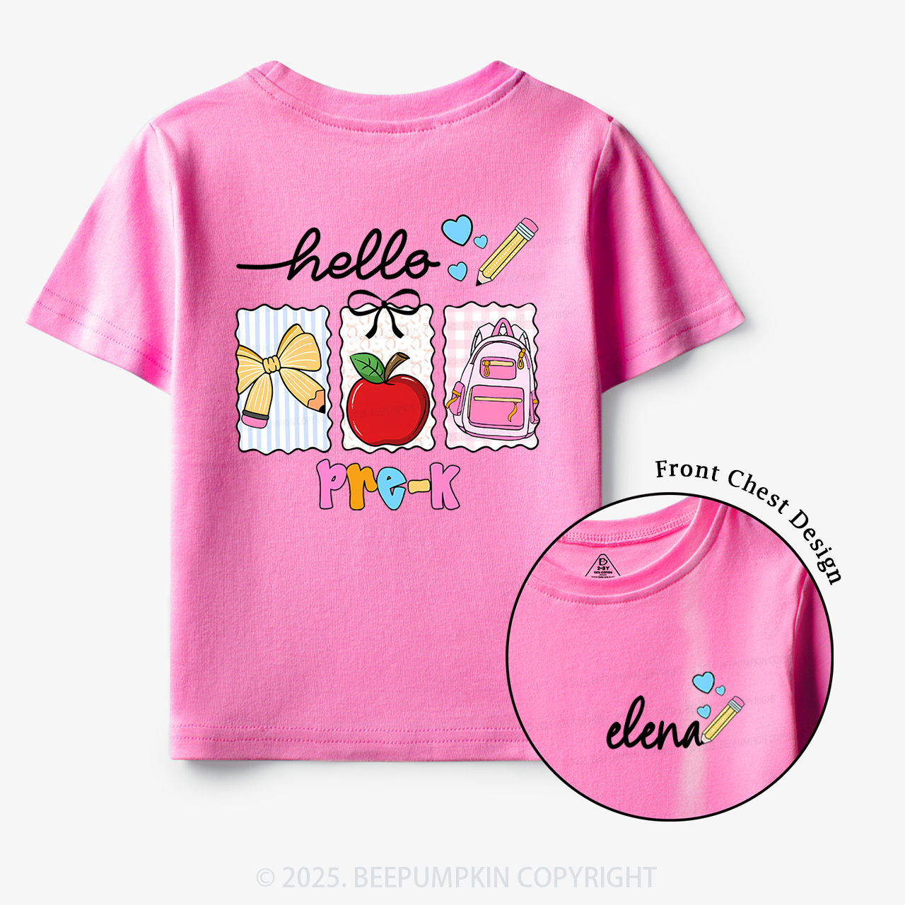 Personalized Back To School Gift Package Toddler&Kid's Tees Beepumpkin