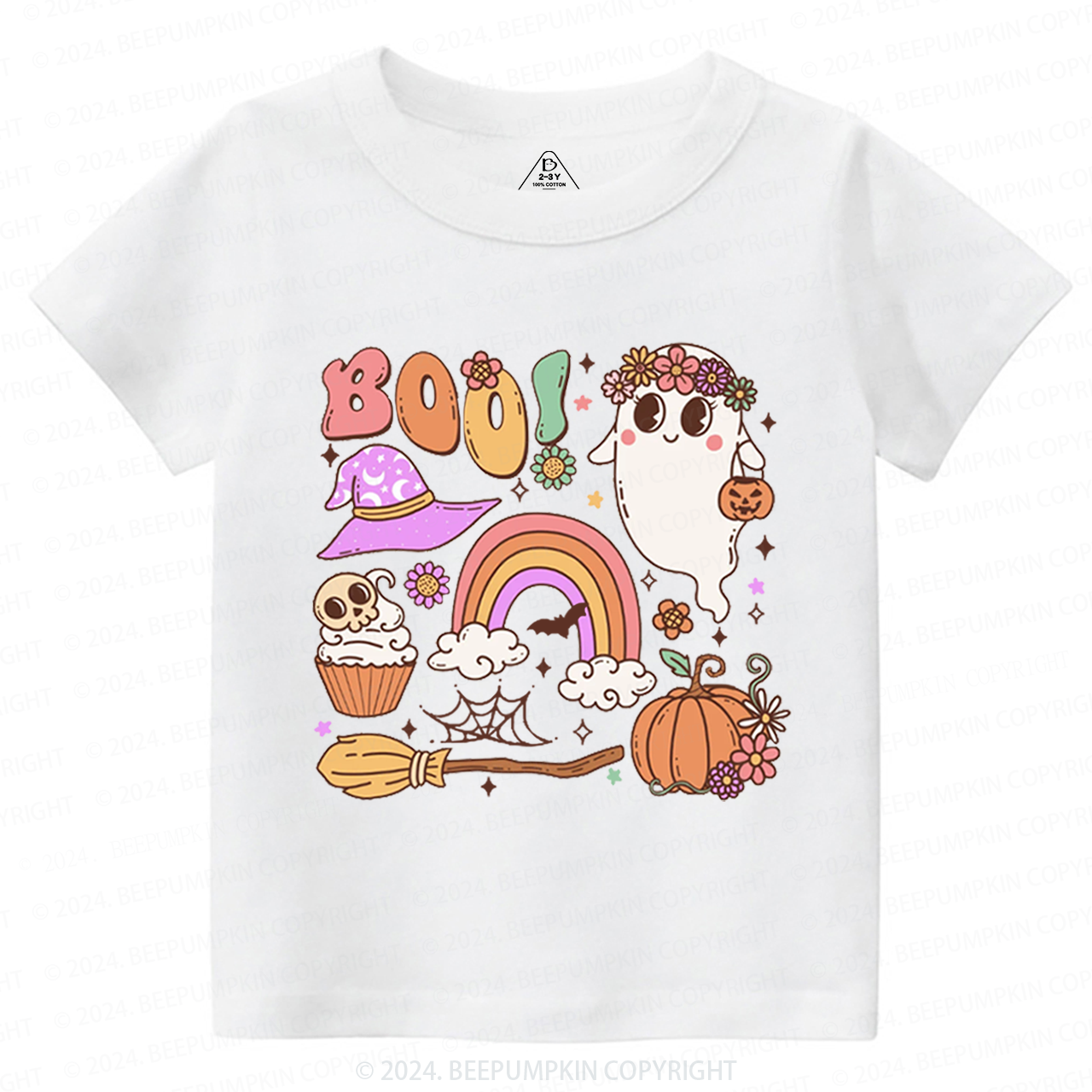 Retro Halloween Ghost Boo Toddler&Kids Tees