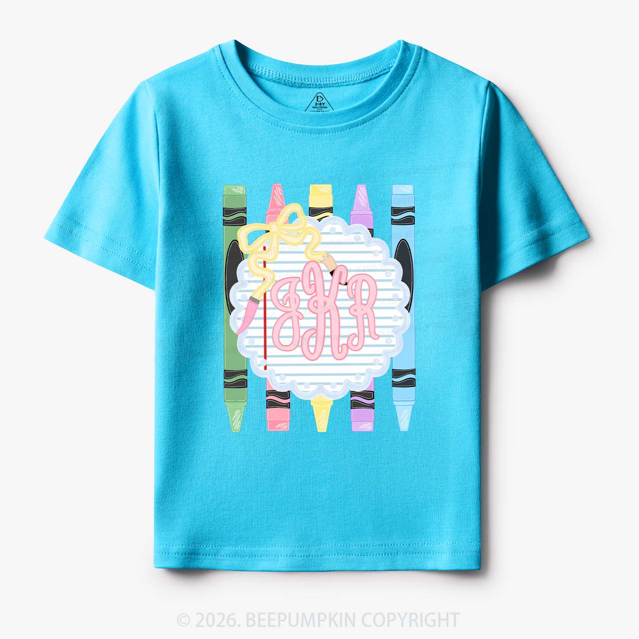 Personalized Monogram Name Pink Preppy Toddler&Kid's Tees
