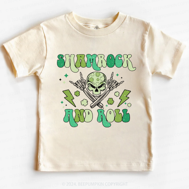 Shamrock And Roll St. Patrick's Day Toddler&Kids Tees Beepumpkin
