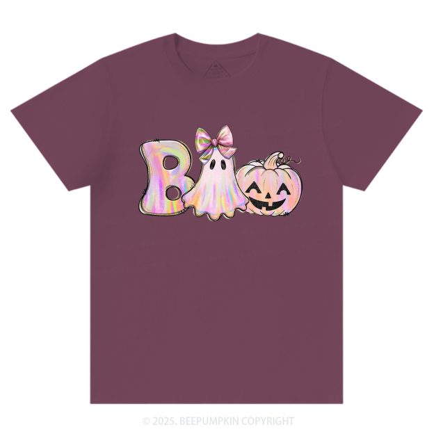Halloween Iridescent Ghost Pumpkin T-Shirts Beepumpkin