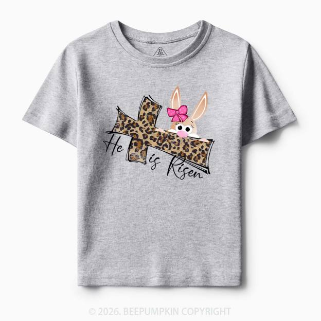 Faith Bunny & Leopard Cross Toddler&Kid's Tees