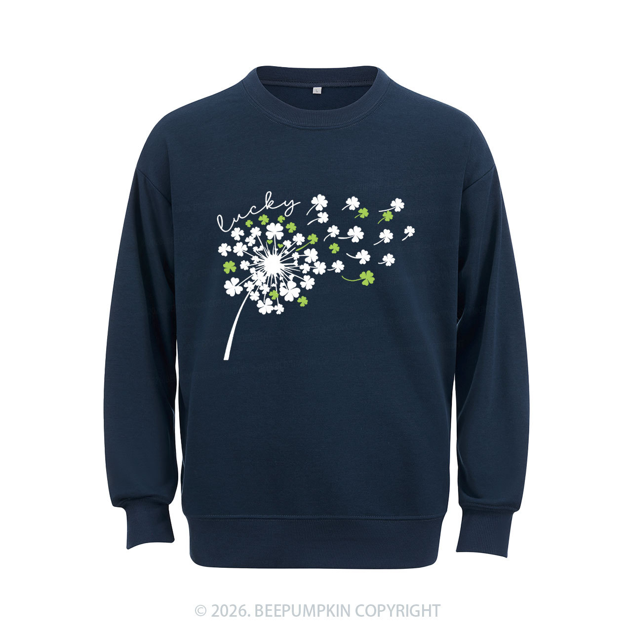 Dandelion Shamrock St. Patrick's Day Aldult Sweatshirt