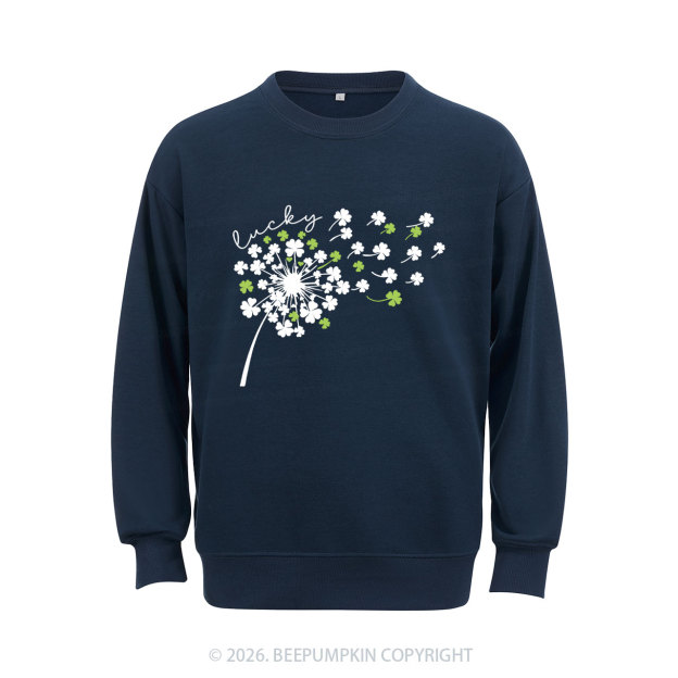Dandelion Shamrock St. Patrick's Day Aldult Sweatshirt