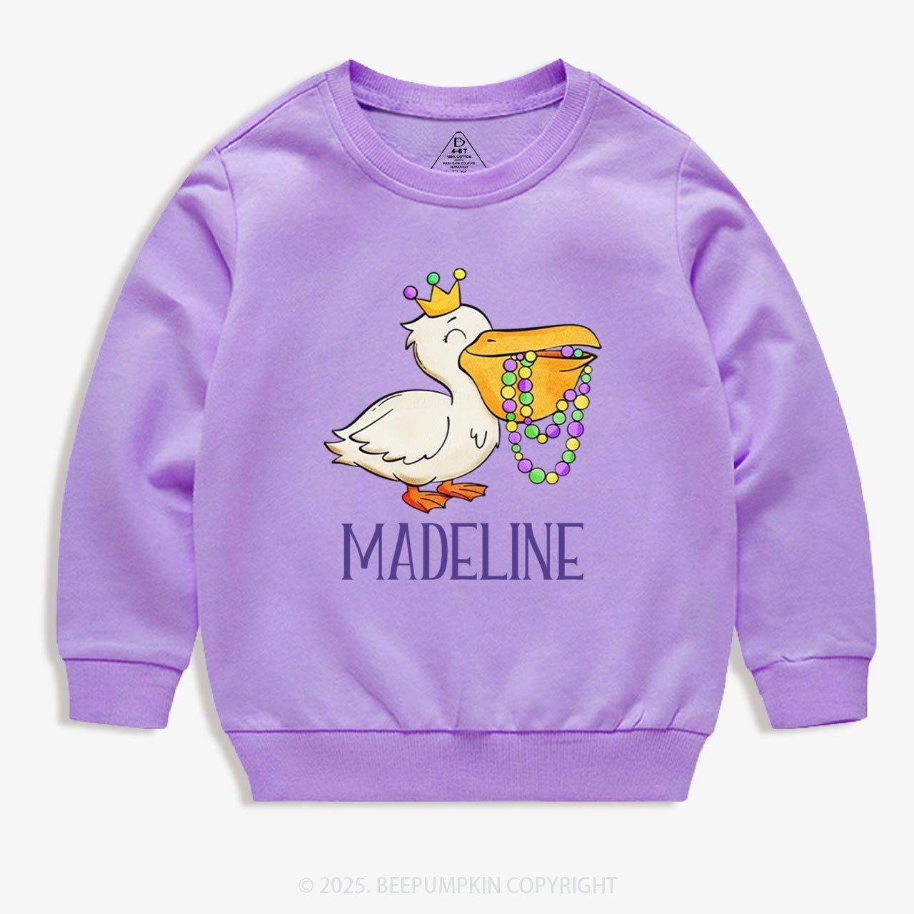 Personalized Louisiana Pelican Kid's Sweatshirt