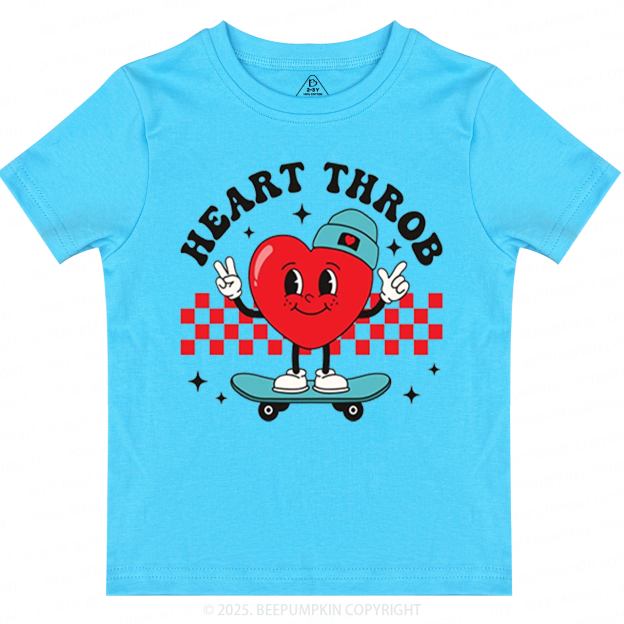 Heart Throb Valentines Day Toddler&Kids Tees Beepumpkin