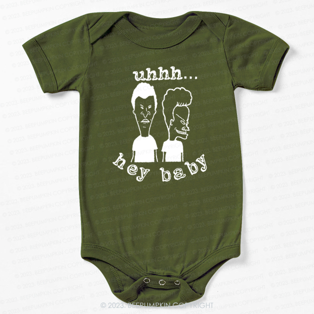 Hey Baby Beavis Butthead Funny 90s Graphic Bodysuit For Baby