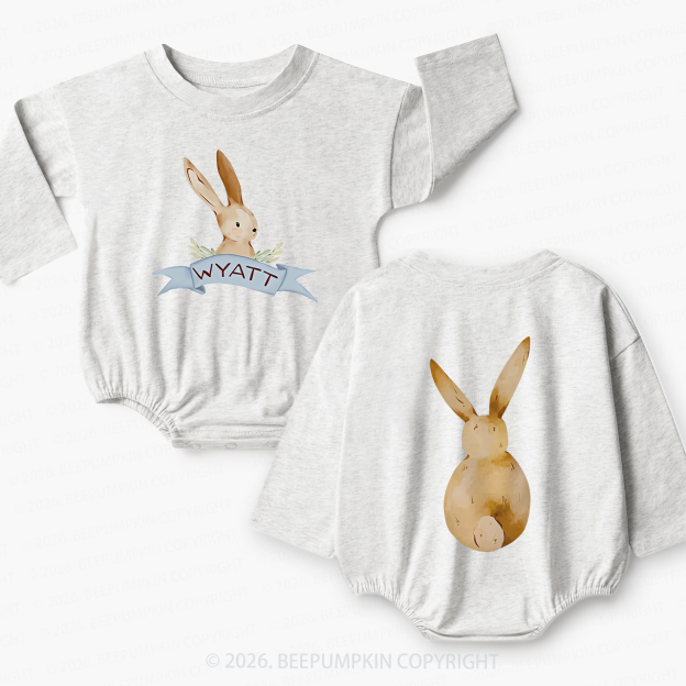 Personalized Peekaboo Bunny Baby Bubble Romper