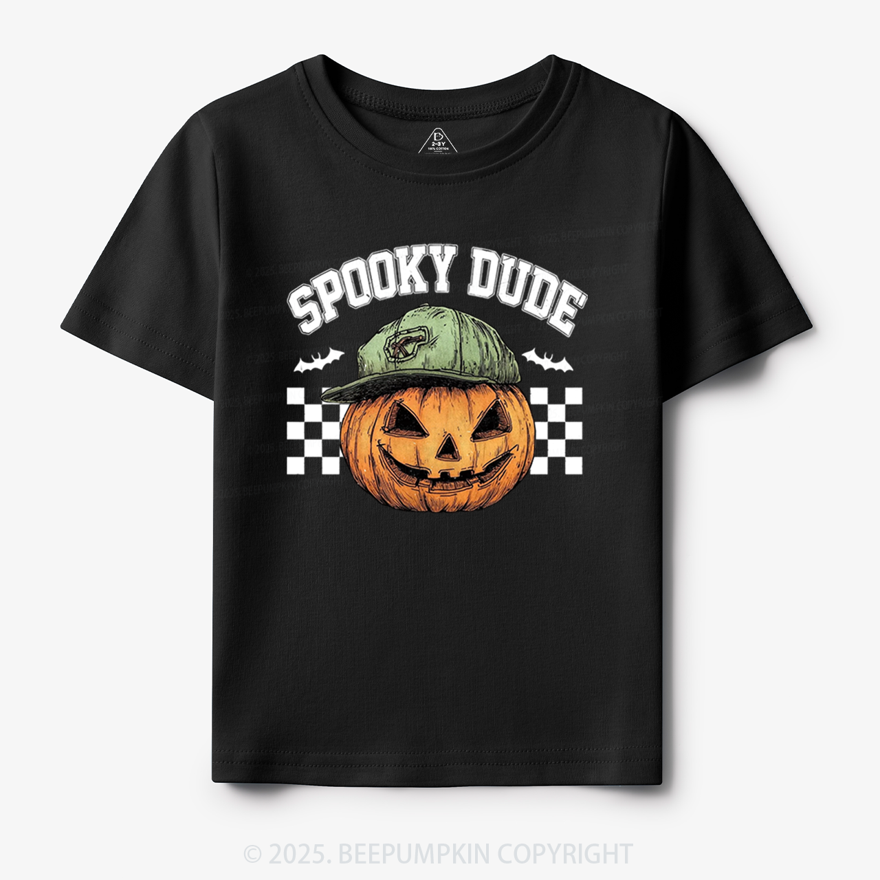 Spooky Dude Pumpkin Face Toddler&Kid's Tees Beepumpkin