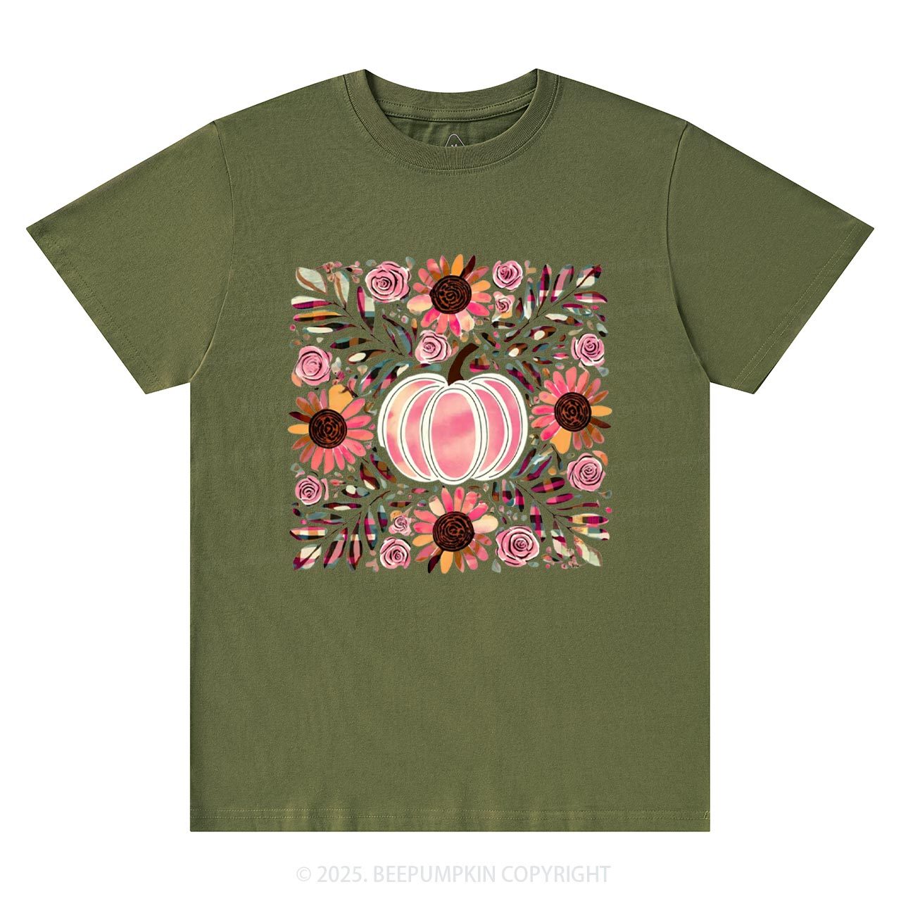 Boho Floral Pumpkin T-Shirts Beepumpkin