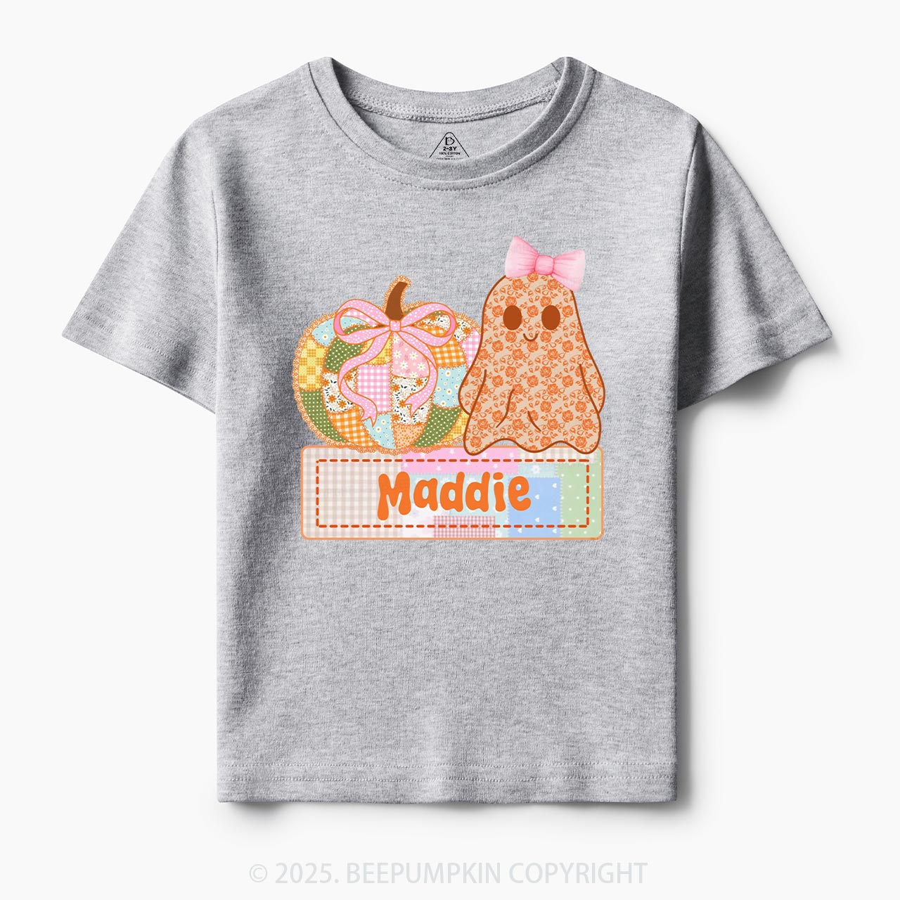Personalized Pumpkin & Pretty Ghost Toddler&Kid's Tees Beepumpkin