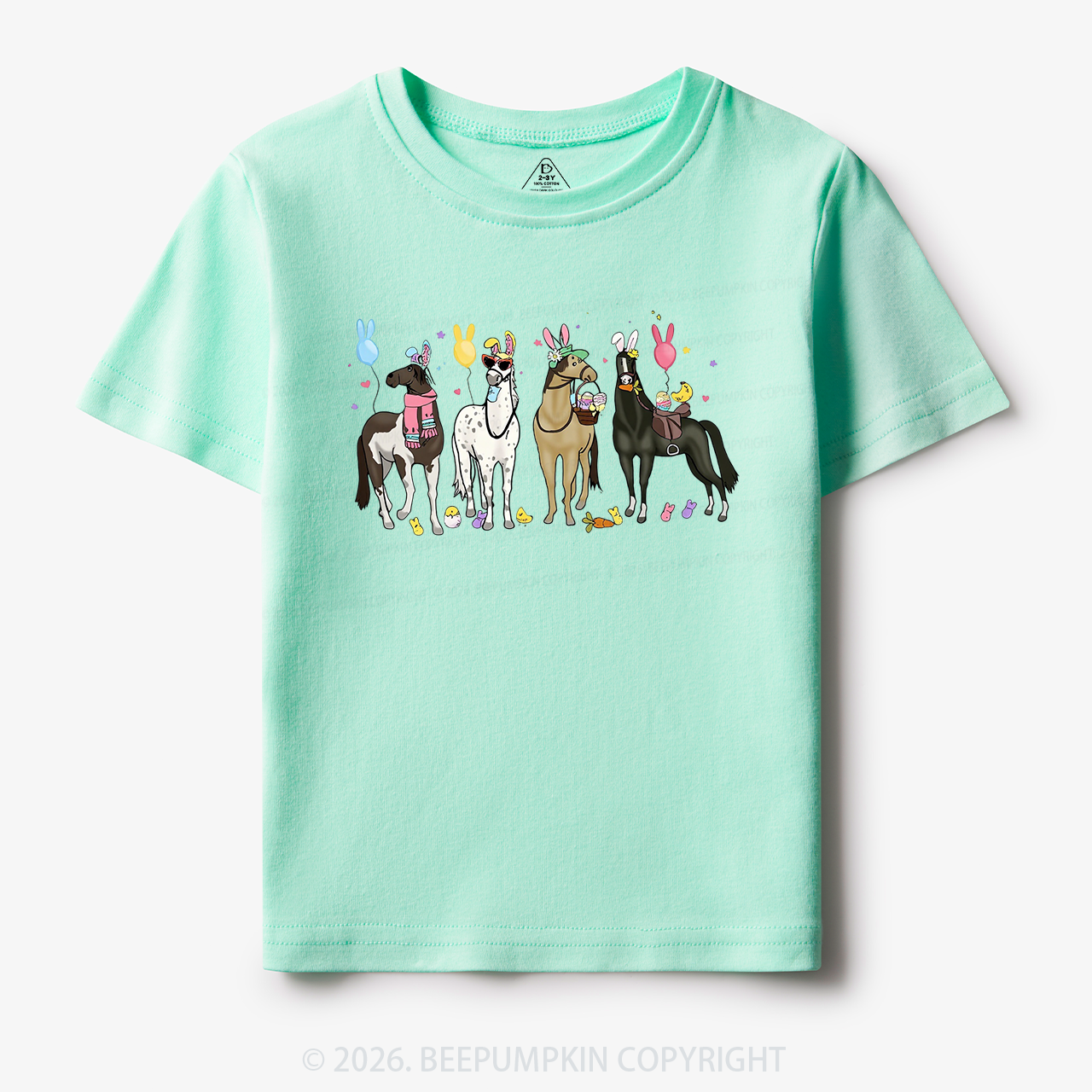 Funny Horse Easte Toddler&Kid's Tees