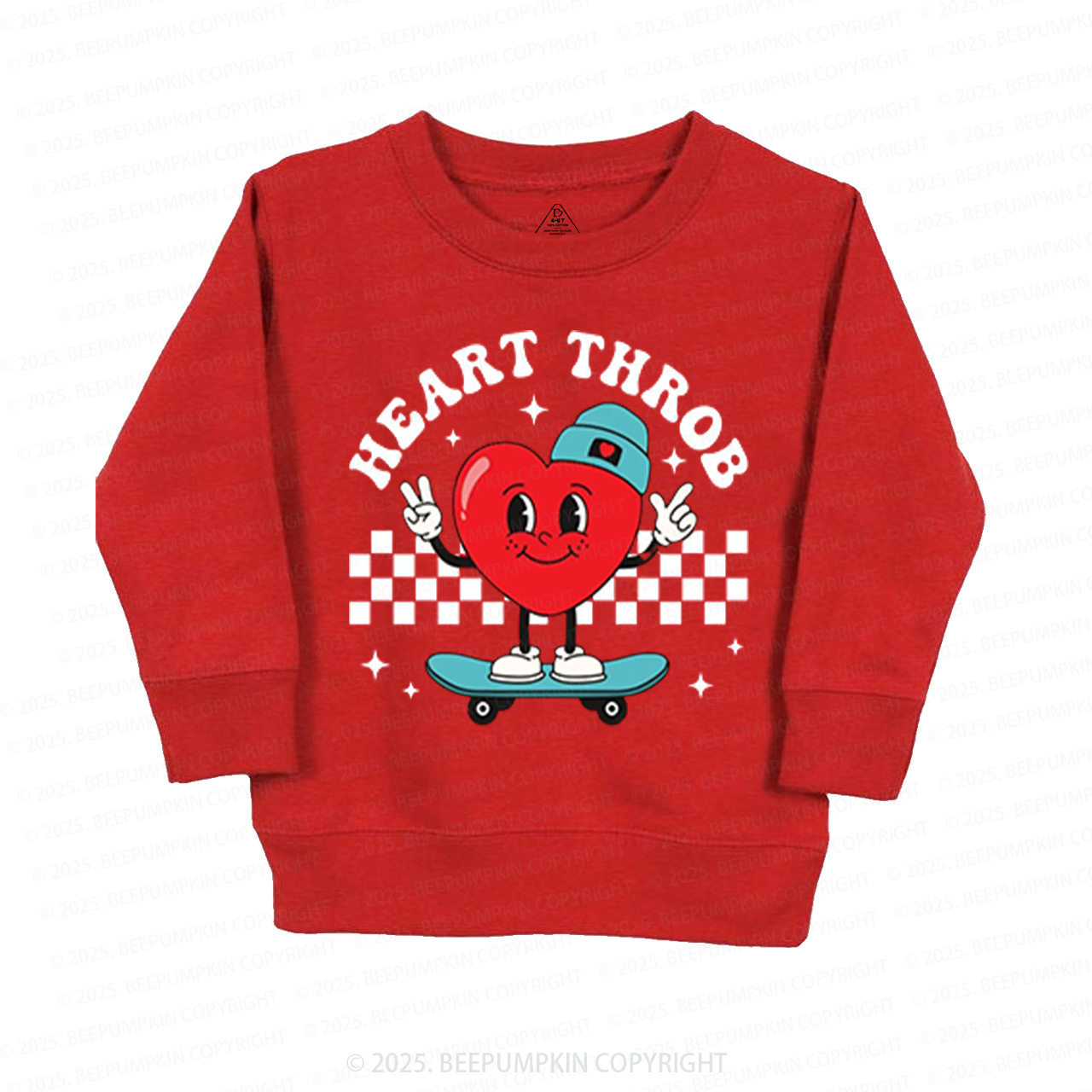Heart Throb Heart Valentines Day Kids Sweatshirt
