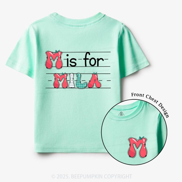 Personalized Kids Name Back To School Toddler&Kid's Tees Beepumpkin