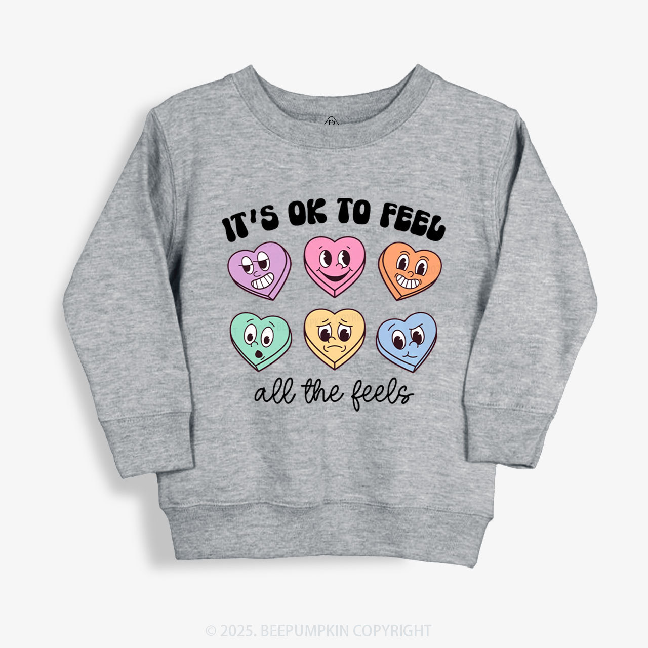 It's Ok To Feel All The Feels Valentine Kid's Sweatshirt