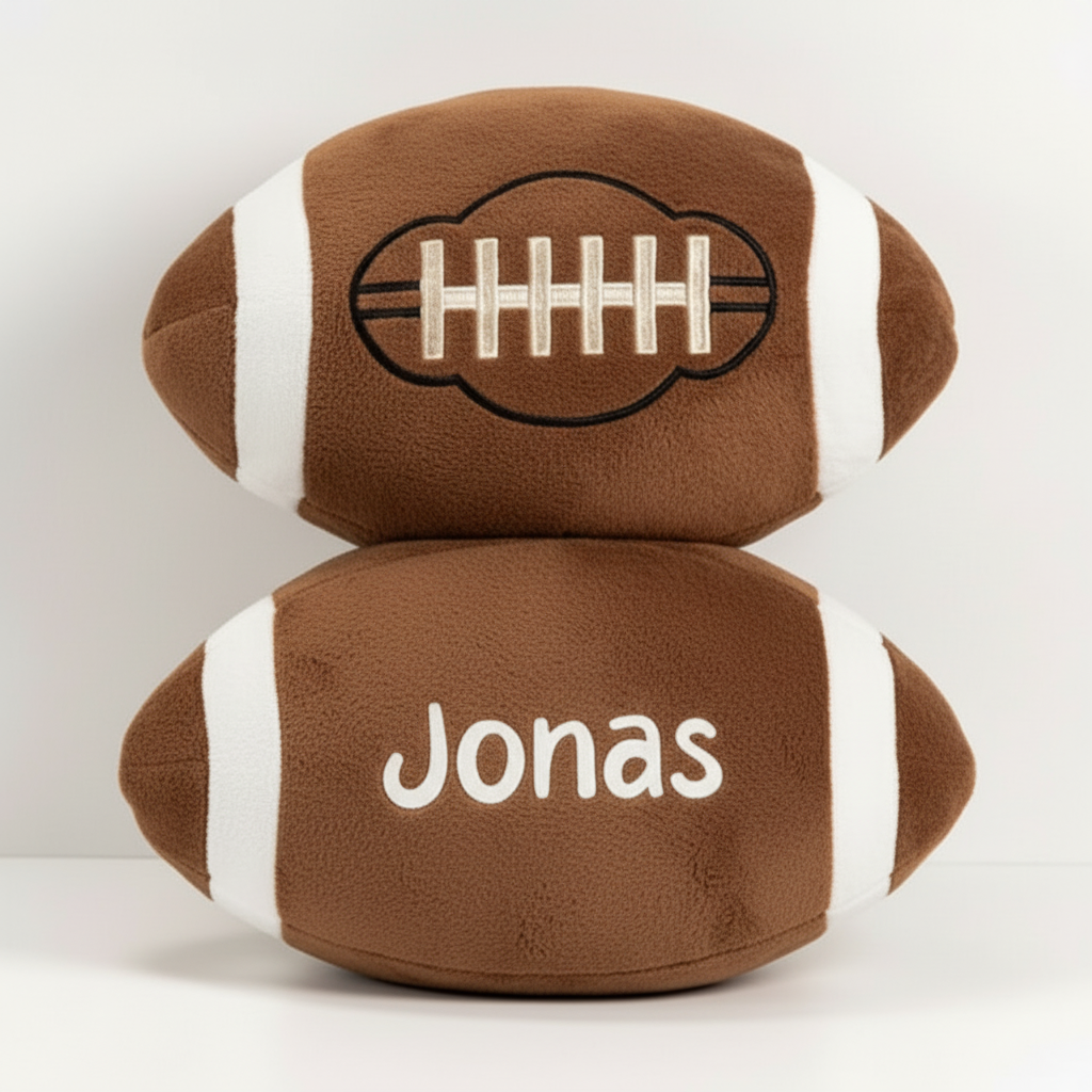Personalized Football With Name Throw Pillow Beepumpkin