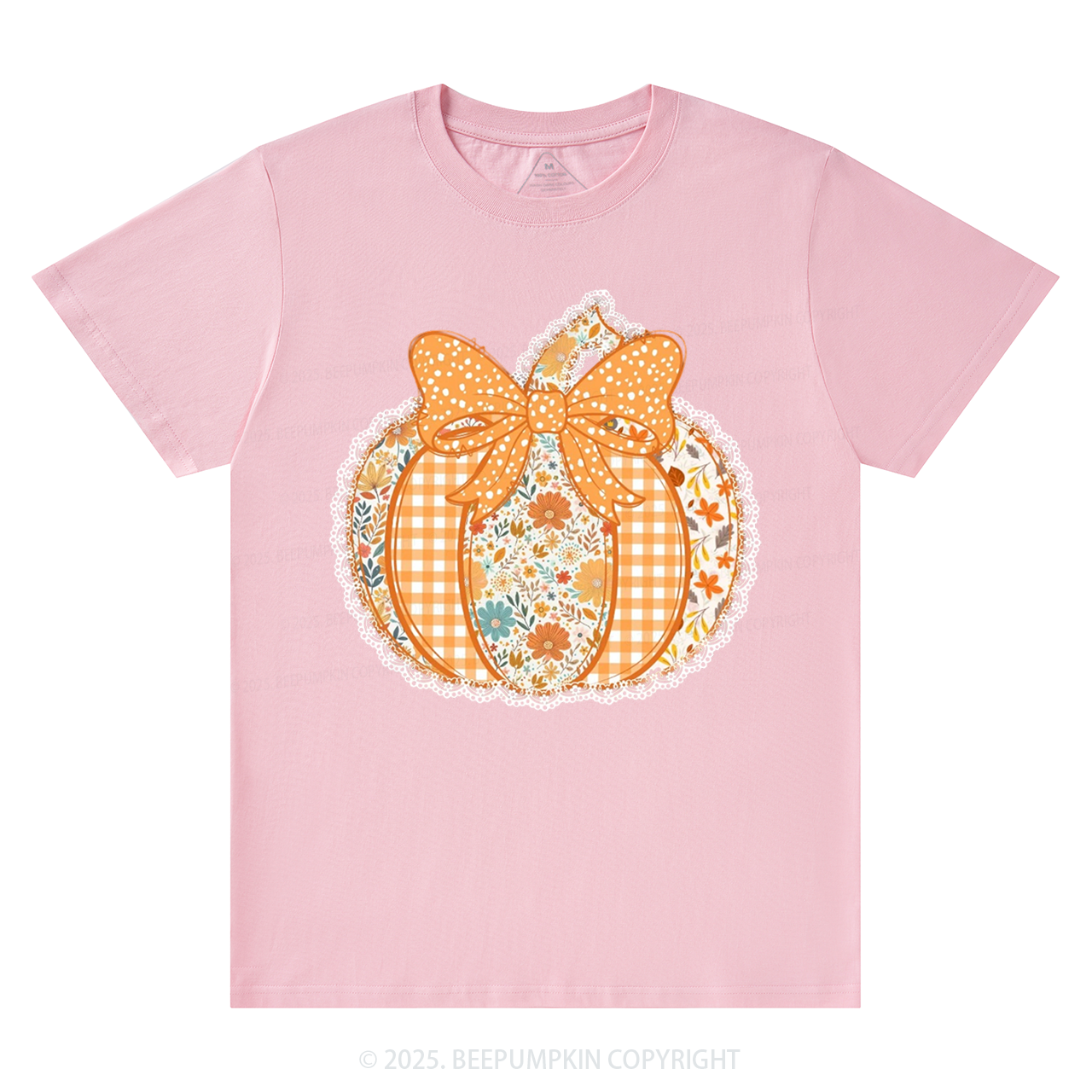 Preppy Floral Fall Pumpkin T-Shirts Beepumpkin