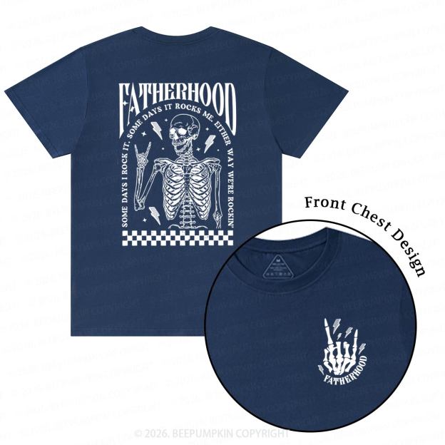 Fatherhood Funny Skeleton Retro T-Shirts