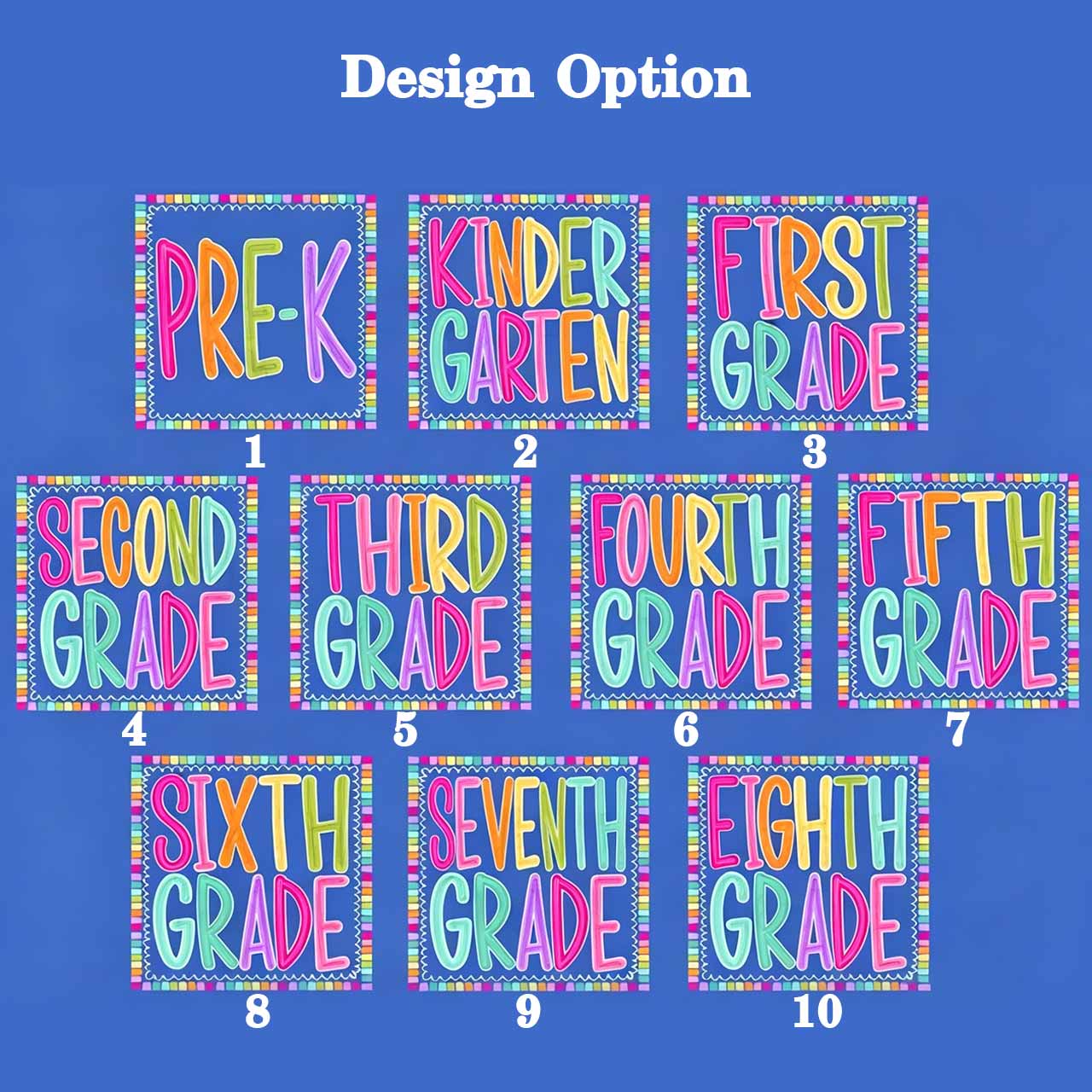 Color Pop Grade Level Back to School Toddler&Kid's Tees