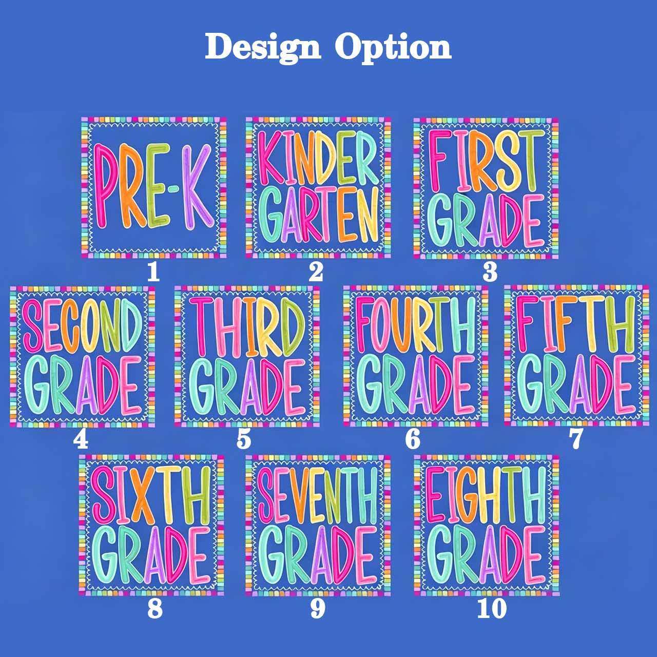 Color Pop Grade Level Back to School Toddler&Kid's Tees