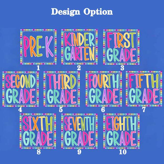 Color Pop Grade Level Back to School Toddler&Kid's Tees