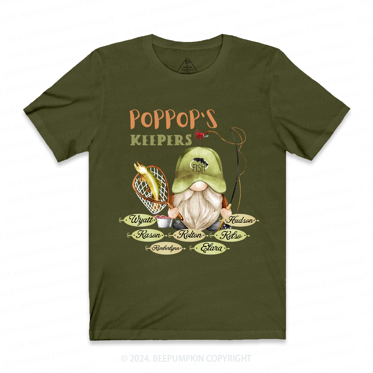 Poppop's Keepers Grandpa Shirt Personalized With Name