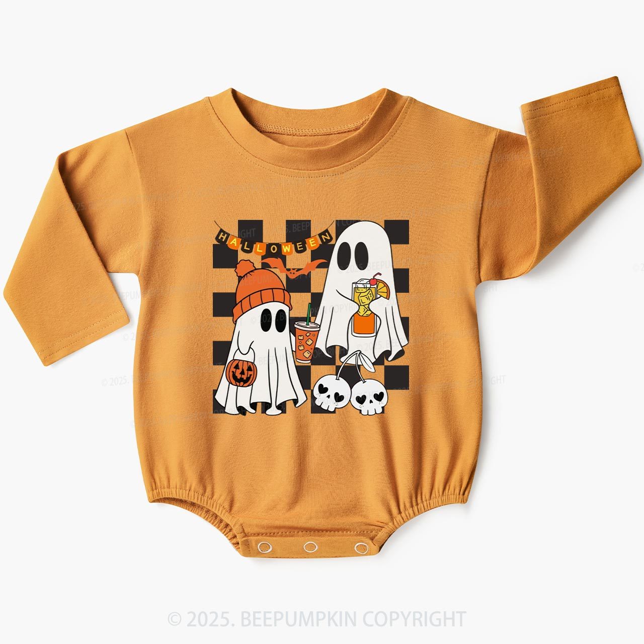Let’s Get Spooky Baby Bubble Romper Beepumpkin