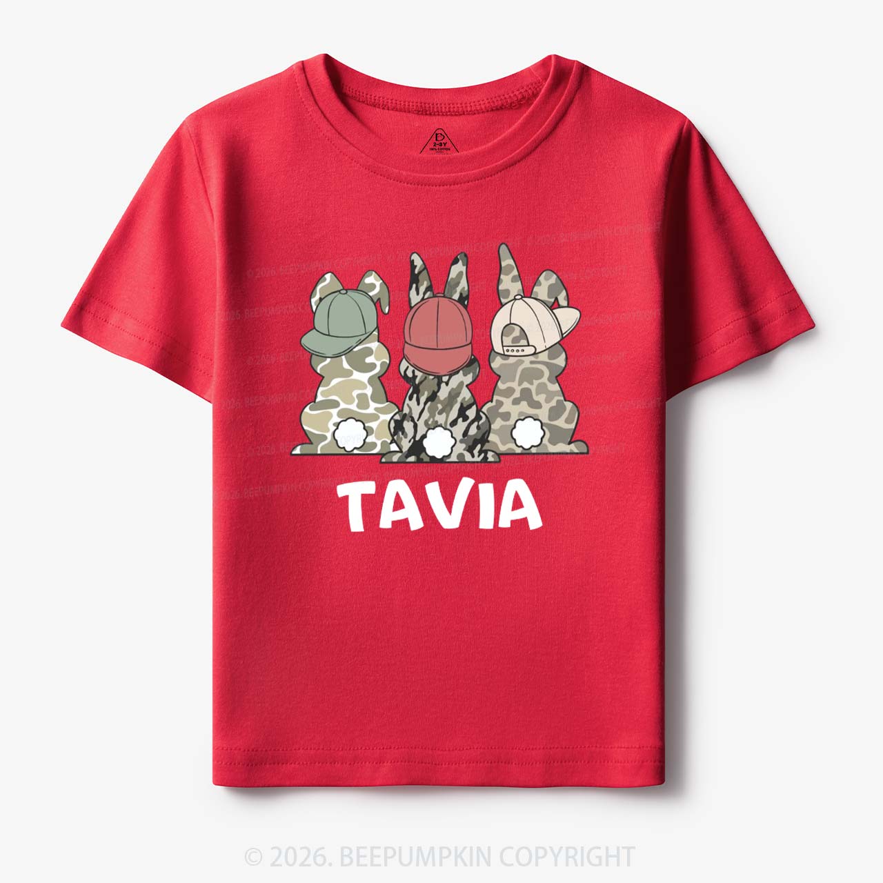 Personalized Camo Easter Bunny Toddler&Kid's Tees