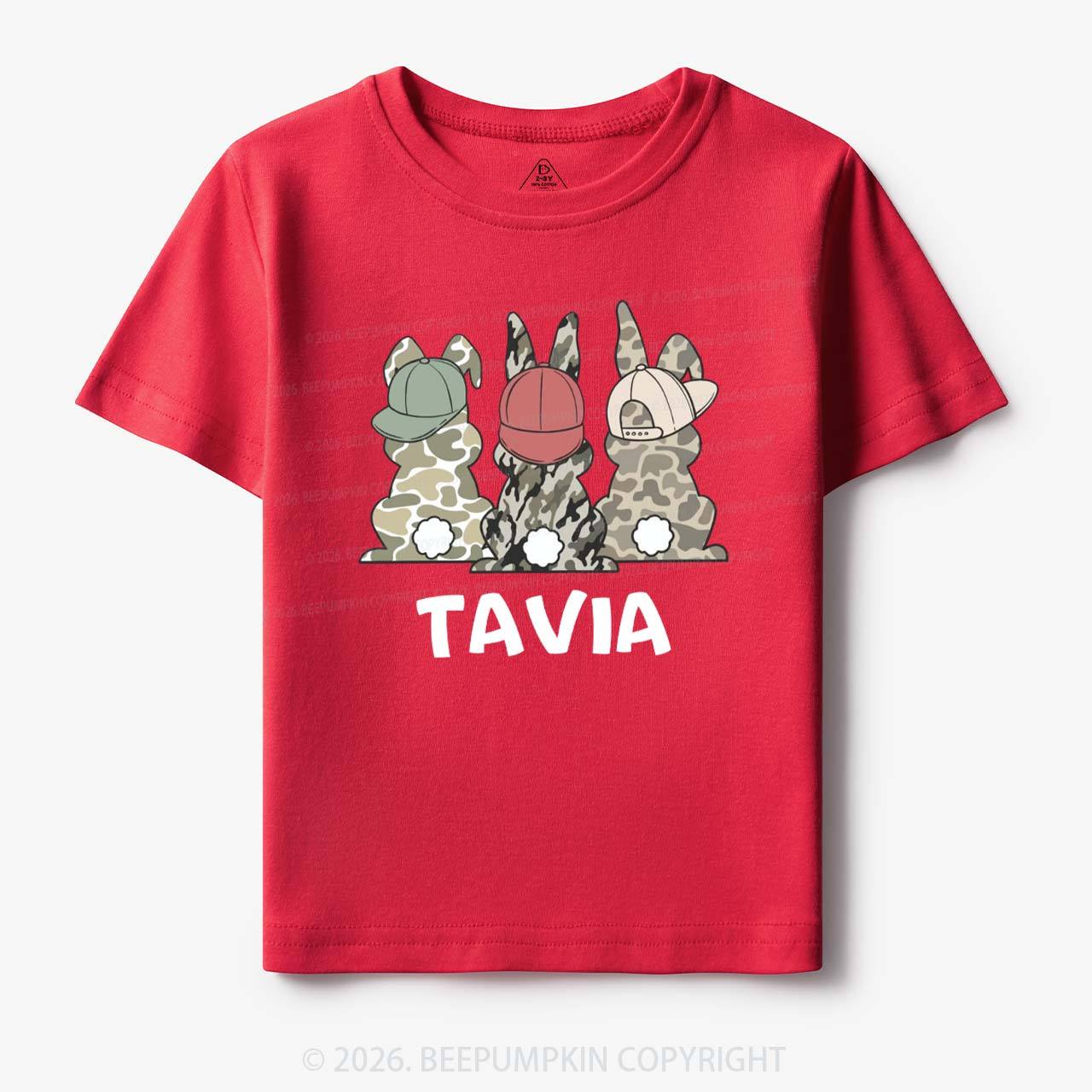 Personalized Camo Easter Bunny Toddler&Kid's Tees