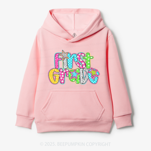 Personalized Grade Glow Up Kid's Hoodies Beepumpkin