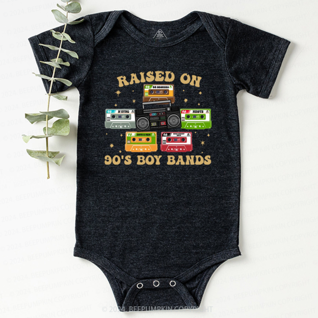 Raised On 90's Music Band Baby Bodysuit 8 
