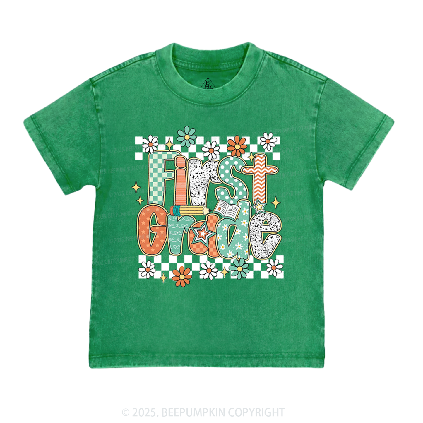 Personalized Grade Blossoms Toddler&Kids Washed Tees
