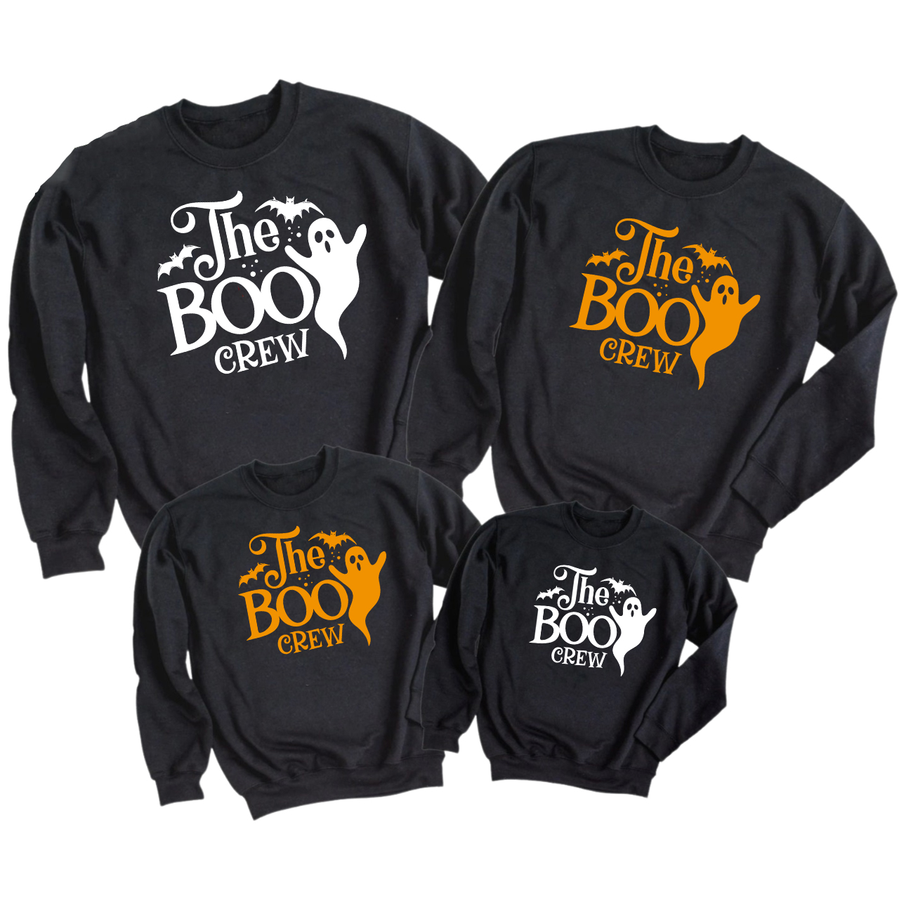 The Boo Crew Bat Halloween Family Party Matching Sweatshirt