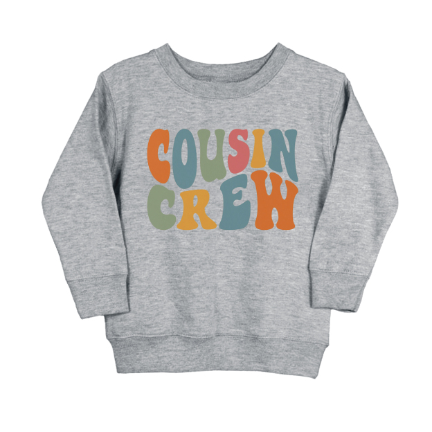 Retro Cousin Crew Sweatshirt For Kids