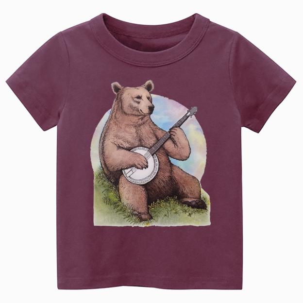 Bluegrass Banjo Bear Toddler&Kid's Tees Beepumpkin